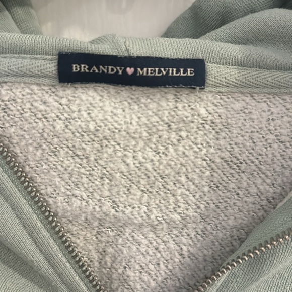 Brandy Melville light green Hoodie OS - Picture 3 of 3
